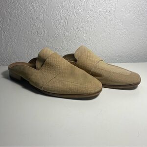 Free People At Ease Tan Suede Loafer Mules - Size: 37 1/2
